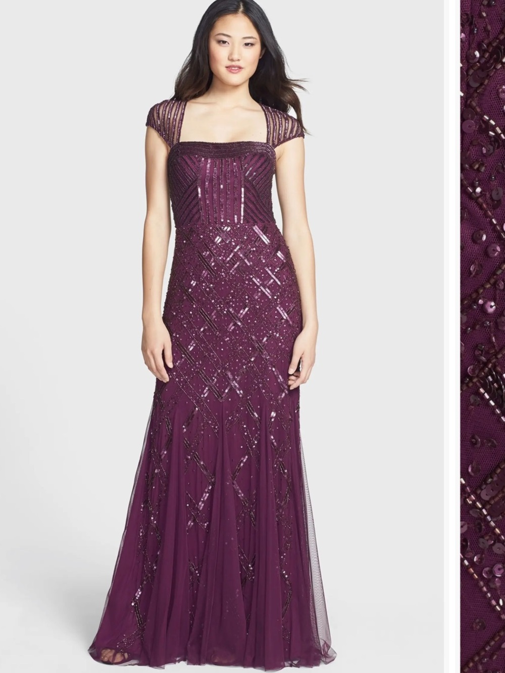 Adrianna Papell 40103 Square Neck Dress